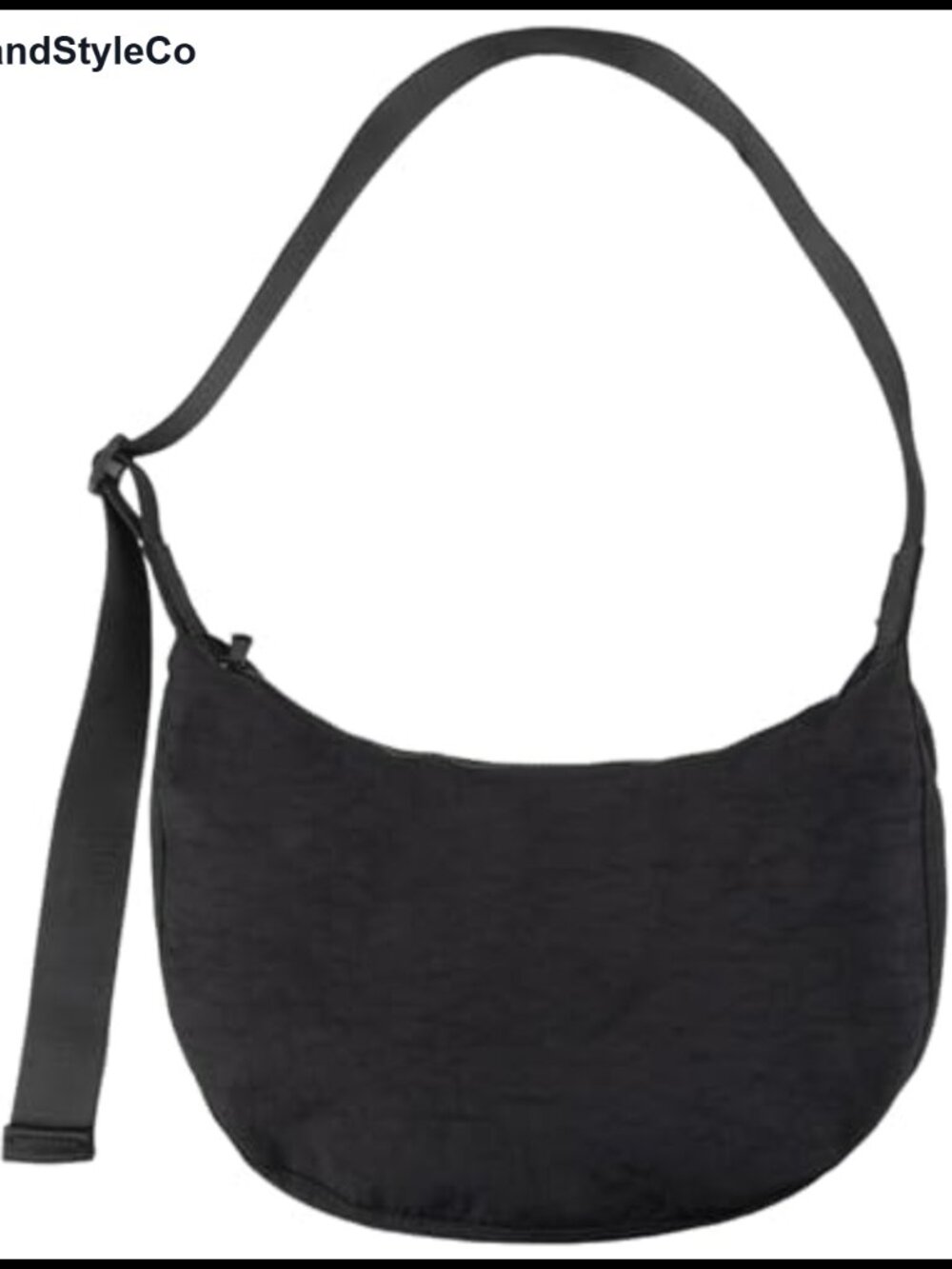 Nylon Crescent Shoulder Bag Crossbody with Adjustable Strap, Sling Purse for
